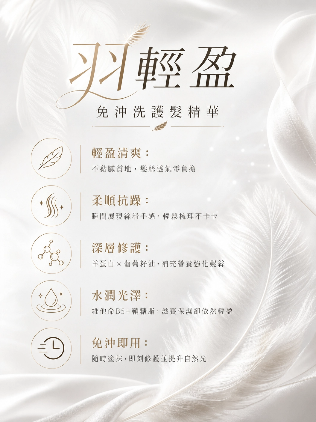 輕羽免沖精華200ml